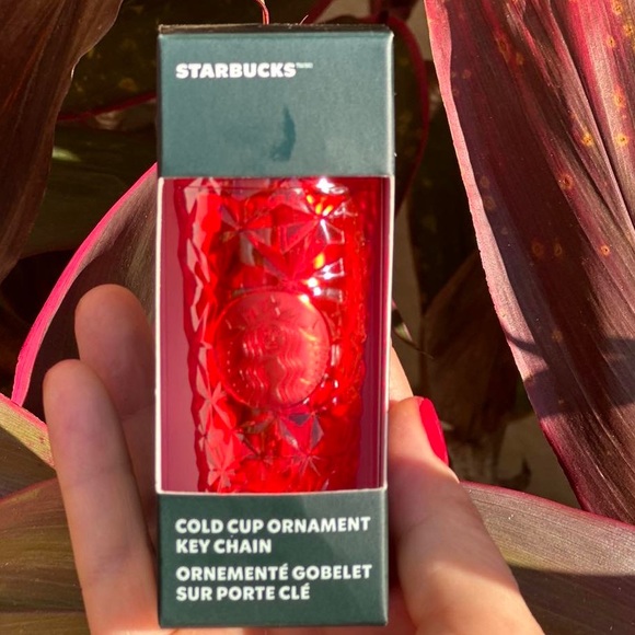 New Starbucks 2023 Holiday Red Dichrois Prism Mini Tumbler Keychain - Picture 2 of 2